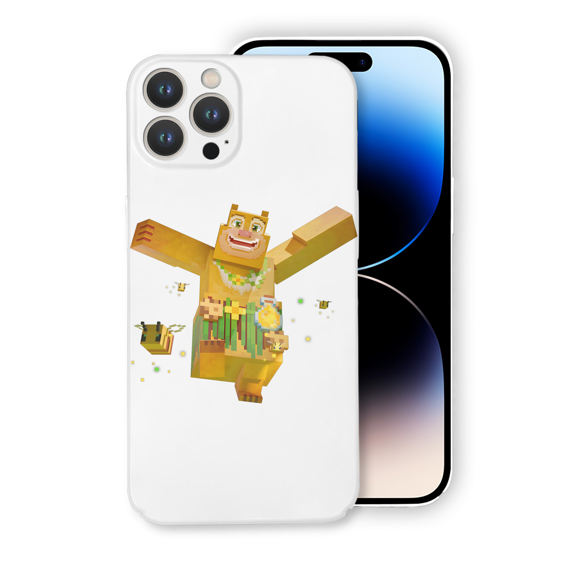 （画像用） マインクラフト ブロックの世界 Minecraft MC Block world 【iPhone 14シリーズ対応】ハードケース